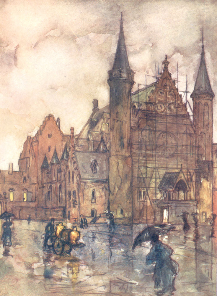 NETHERLANDS. South Holland. The Binnenhof, The Hague 1904 old antique print